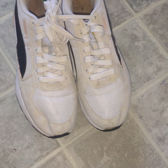 Puma Shoes - Puma White and Black Sneakers